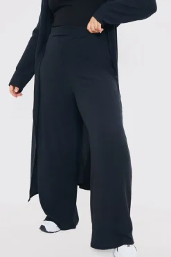 Clearance In the Style Rib Wide Leg Trousers