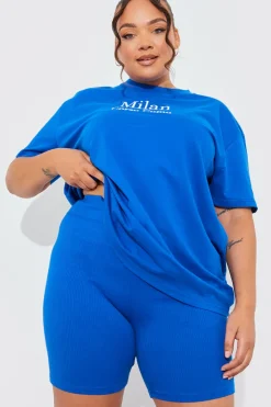 Hot In The Style Ribbed High Waisted Cycling Shorts
