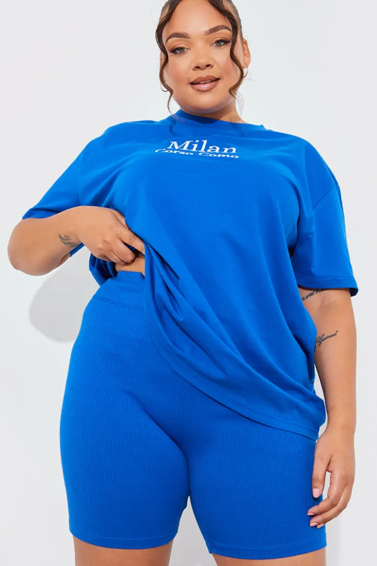 Hot In The Style Ribbed High Waisted Cycling Shorts