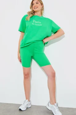 Hot In The Style Ribbed High Waisted Cycling Shorts