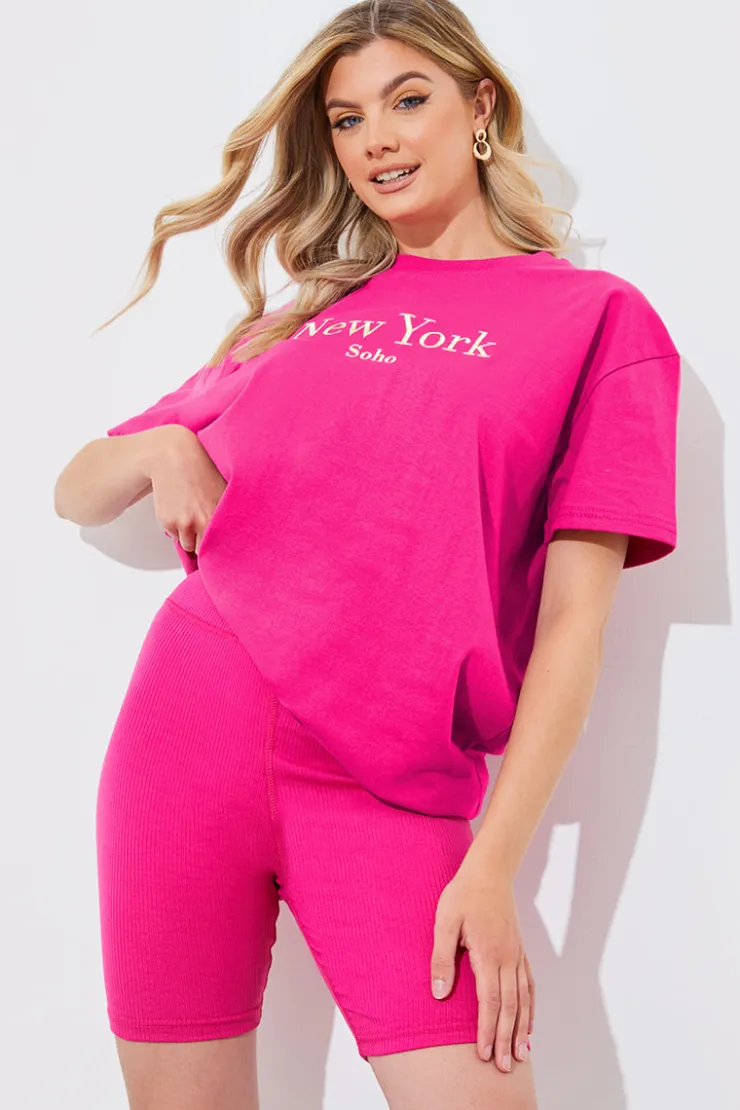 Hot In The Style Ribbed High Waisted Cycling Shorts