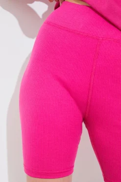 Hot In The Style Ribbed High Waisted Cycling Shorts