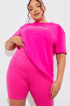 Hot In The Style Ribbed High Waisted Cycling Shorts