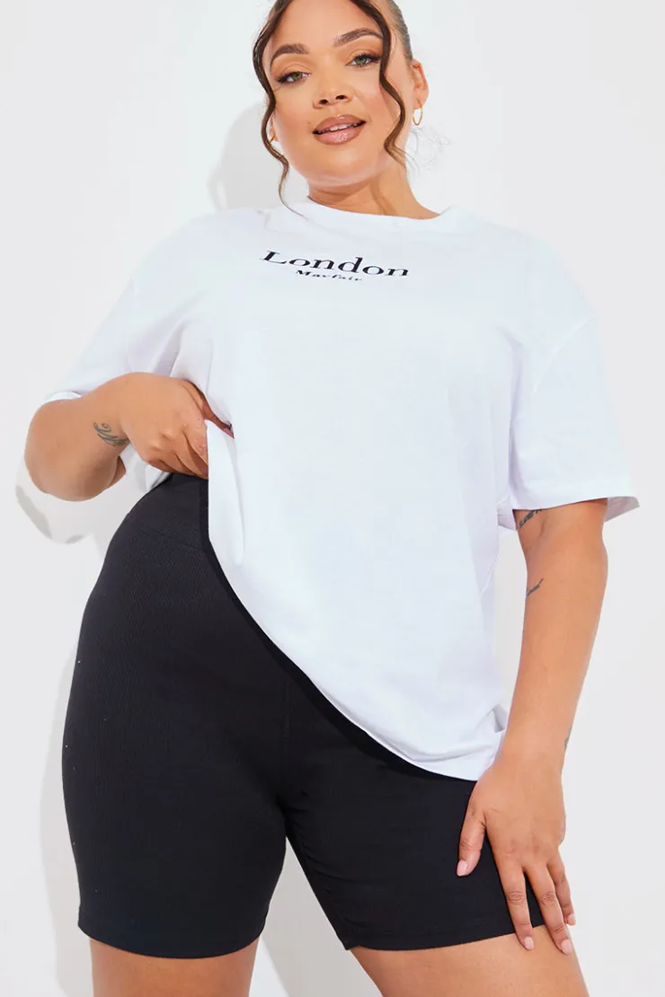 Hot In The Style Ribbed High Waisted Cycling Shorts