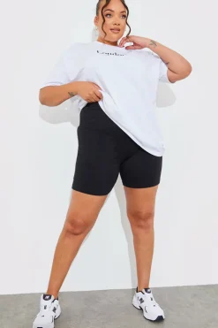 Hot In The Style Ribbed High Waisted Cycling Shorts