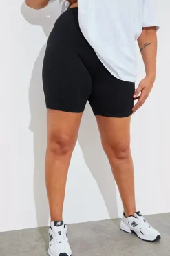 Hot In The Style Ribbed High Waisted Cycling Shorts