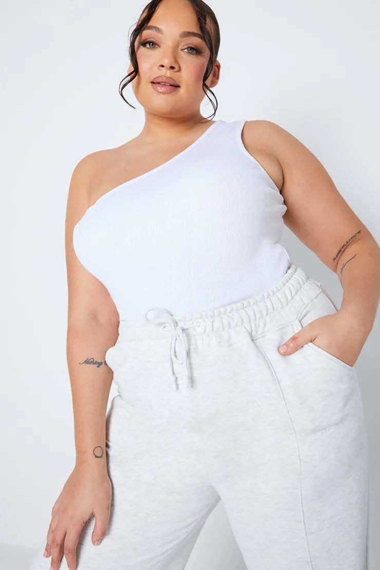 In The Style Ribbed One Shoulder Vest
