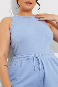 Sale In The Style Ribbed Racer Vest