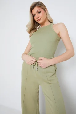 Sale In The Style Ribbed Racer Vest