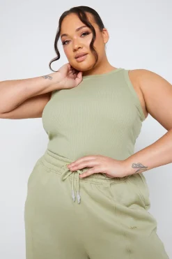 Sale In The Style Ribbed Racer Vest