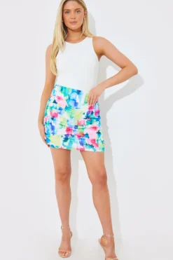 Sale In the Style Ruched Mini Co-Ord Skirt Multi