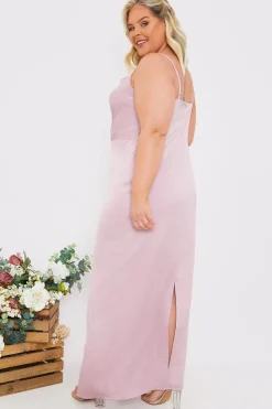 Sale In The Style Satin Cowl Neck Maxi Dress