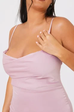 Sale In The Style Satin Cowl Neck Maxi Dress