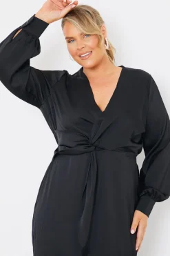 Discount In The Style Satin Twist Waist Midi Dress