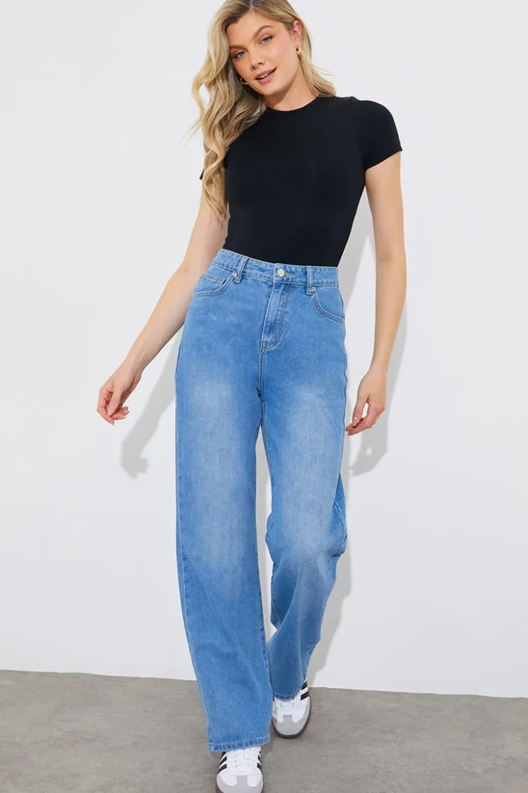 In The Style Seamless Crew Neck Snatched Shapewear Bodysuit Black