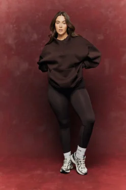 Clearance Fits Seamless High Waist Bum Boosting Leggings Chocolate