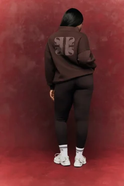 Clearance Fits Seamless High Waist Bum Boosting Leggings Chocolate