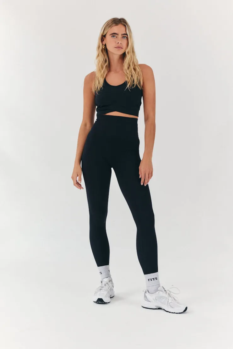Sale Fits Seamless High Waist Bum Boosting Leggings Black