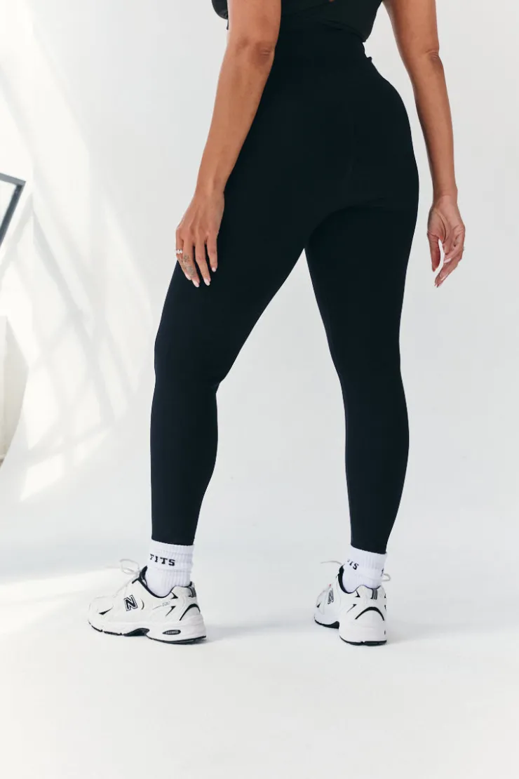 Sale Fits Seamless High Waist Bum Boosting Leggings Black