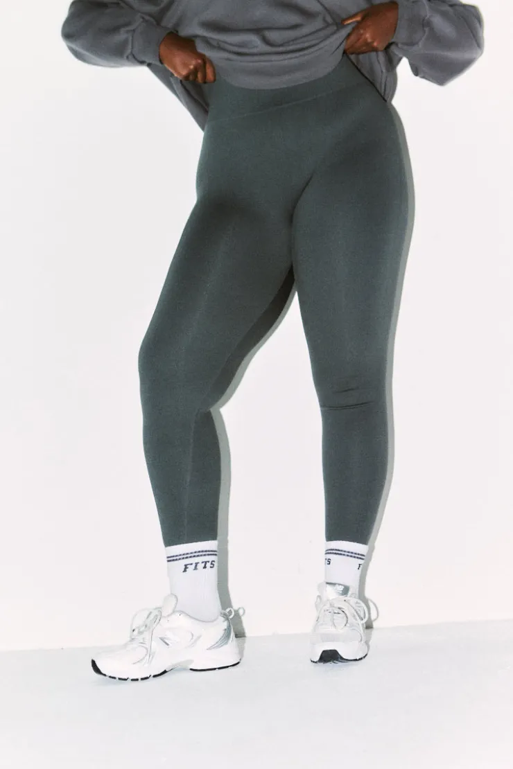 New Fits Seamless High Waisted Bum Boosting Leggings Charcoal