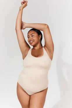 Hot In The Style Seamless Snatched High Waist Shaper Pant Sand