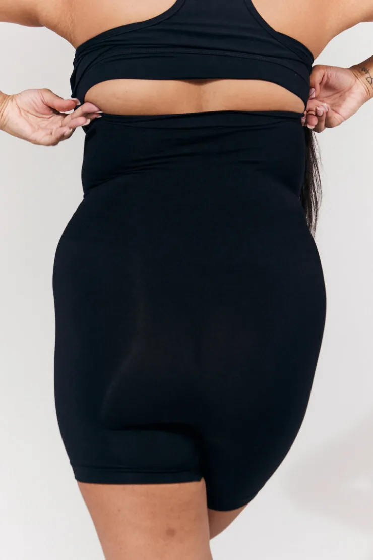 Hot In The Style Seamless Snatched Sculpting Chafing Short Black