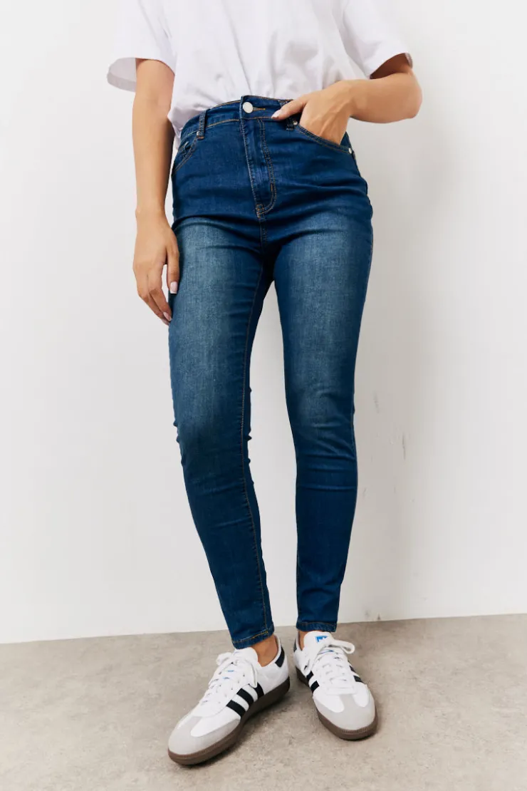 Best In the Style Shaper Stretch Jeans Mid blue