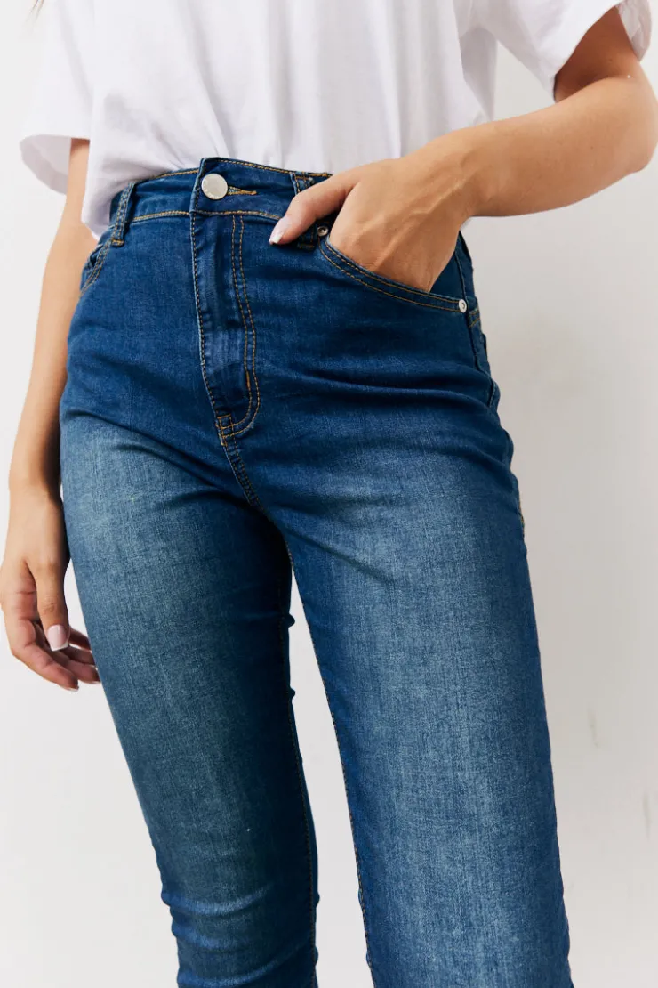 Best In the Style Shaper Stretch Jeans Mid blue