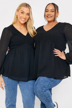 Outlet In the Style Shirred Bust Smock Top