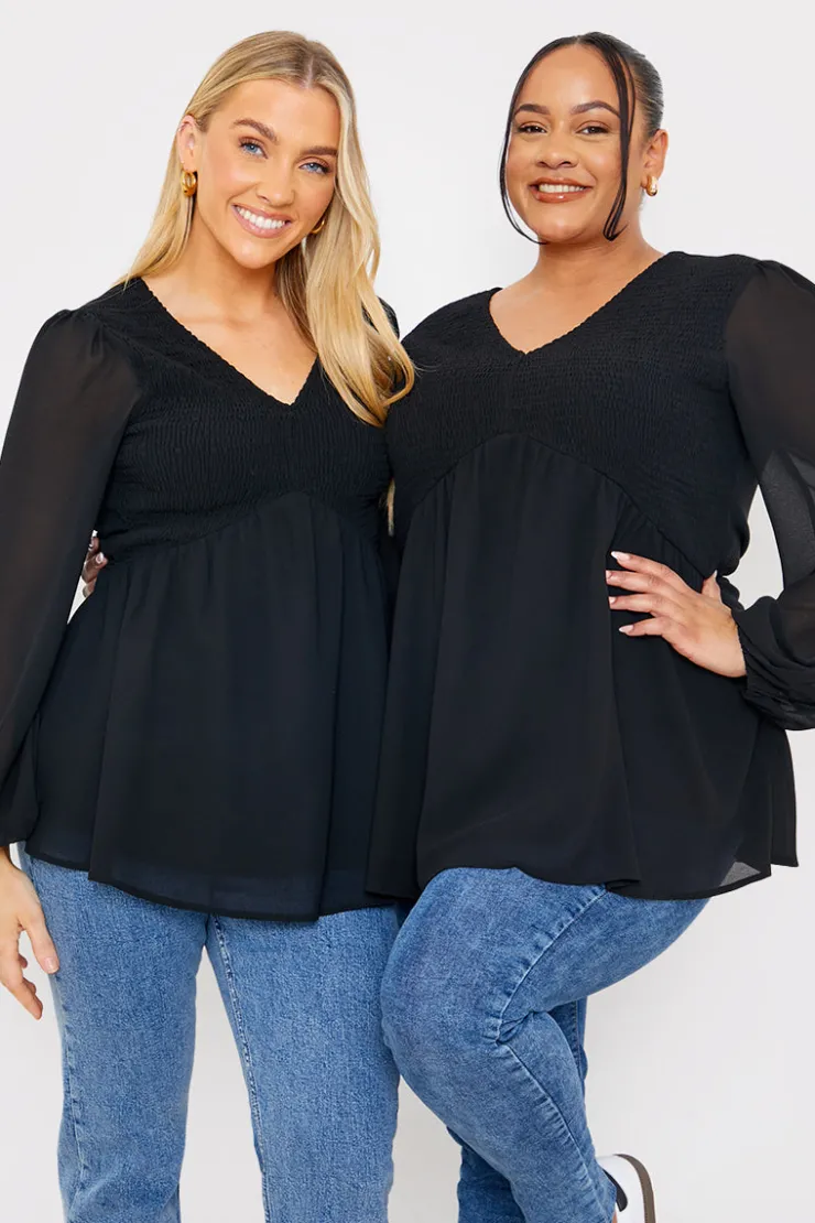 Outlet In the Style Shirred Bust Smock Top