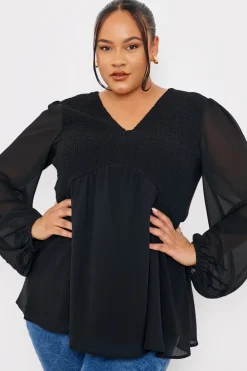 Outlet In the Style Shirred Bust Smock Top