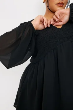 Outlet In the Style Shirred Bust Smock Top