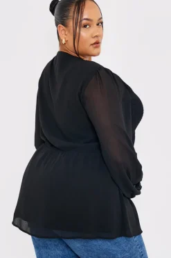 Outlet In the Style Shirred Bust Smock Top