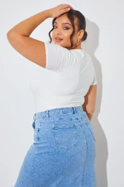 Outlet In The Style Short Sleeve Double Layer Slinky Bodysuit