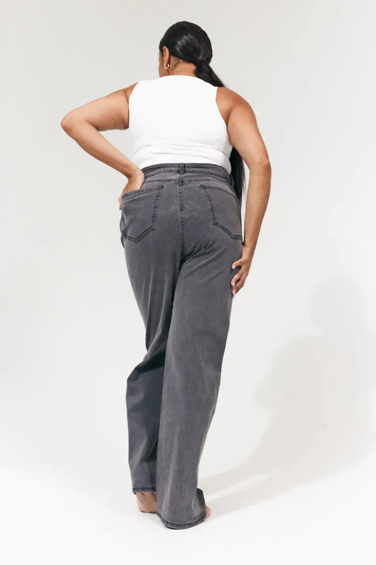 Best In The Style Sienna Straight Leg Jean Grey