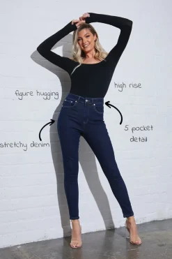 Discount Fits Skinny Jeans Blue