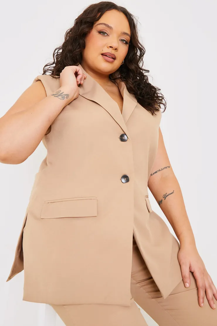 New In the Style Sleeveless Oversized Blazer