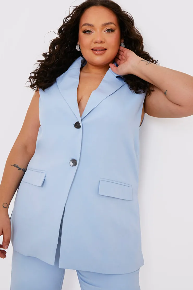 New In the Style Sleeveless Oversized Blazer