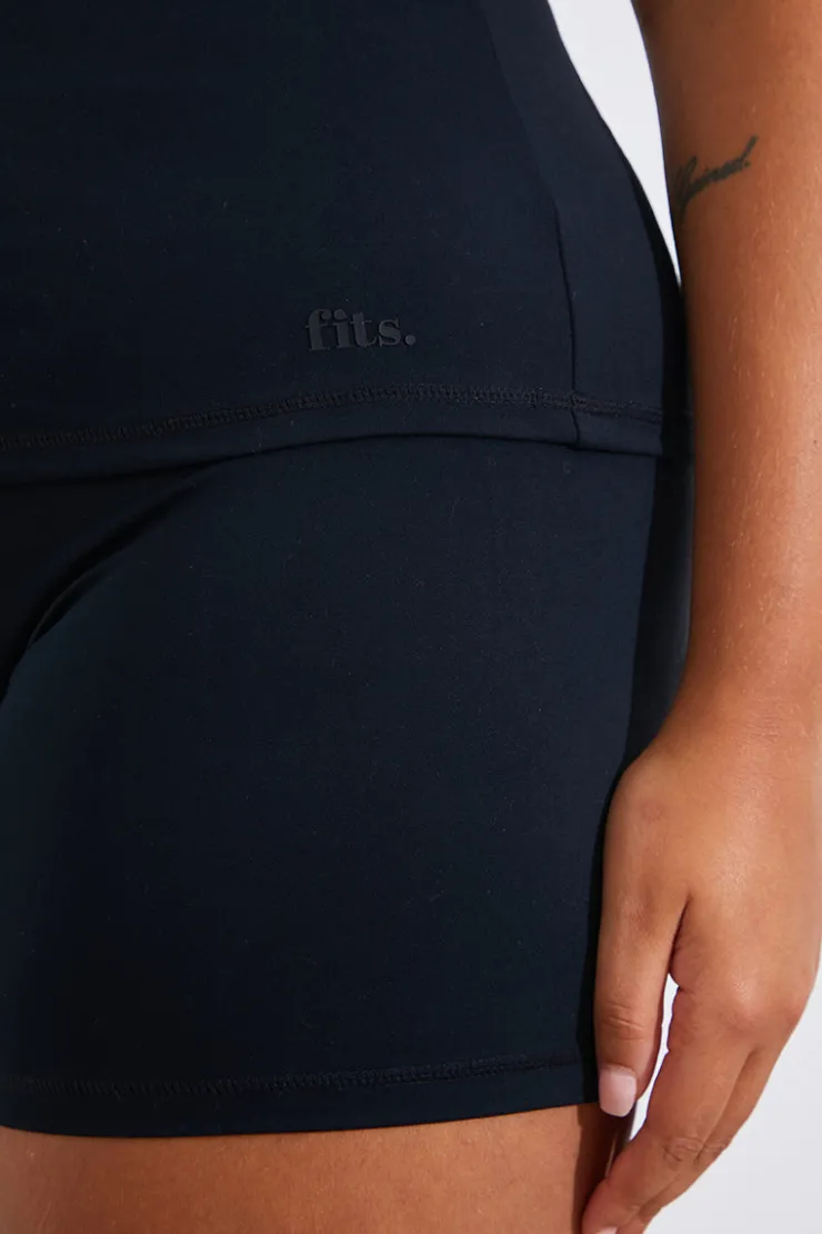 Outlet Fits Soft Touch Short Sleeve Top Black