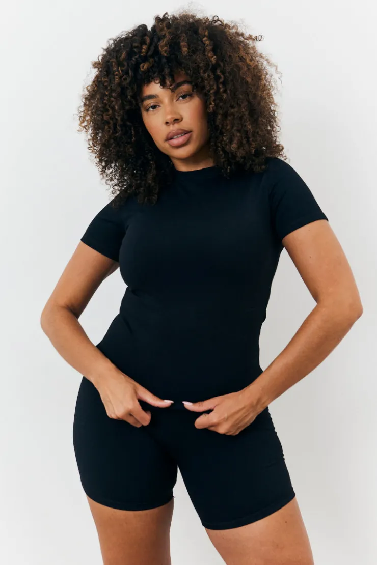 Outlet Fits Soft Touch Short Sleeve Top Black