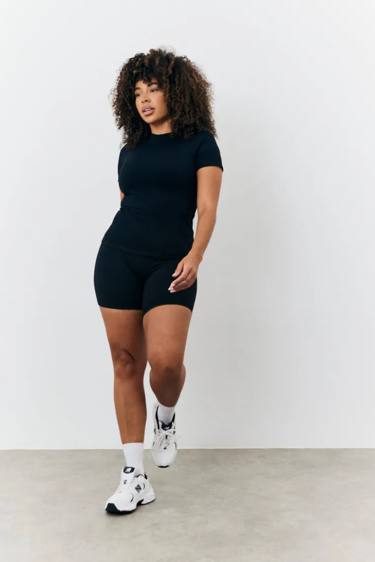 Outlet Fits Soft Touch Short Sleeve Top Black