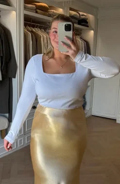 Discount In the Style Square Neck Top White
