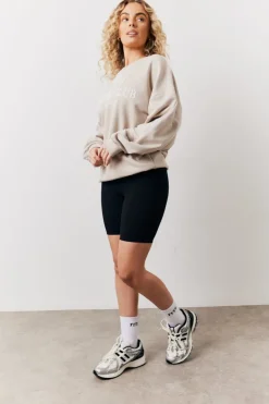 Outlet Fits Leisure Club Graphic Oversized Sweatshirt Stone