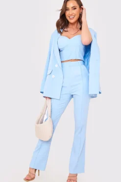 Discount Court By A Feather Straight Leg Trouser Blue