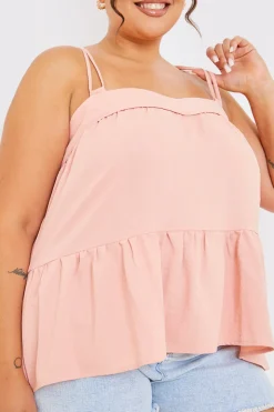 Online In the Style Strappy Smock Top Apricot