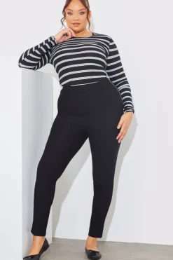 Online In the Style Striped Ribbed Long Sleeve Top