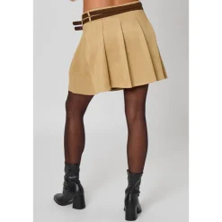 Online Urban Bliss Suede Belted Pleated Skirt