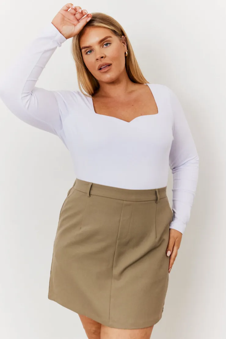 Best In The Style Sweetheart Top White