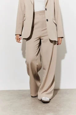 Discount In The Style Tailored High Waist Trousers Taupe