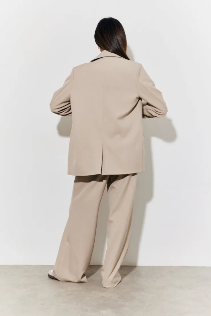 Discount In The Style Tailored High Waist Trousers Taupe